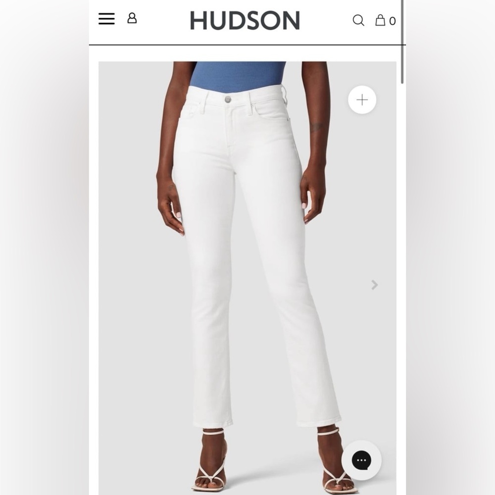 NWT Hudson Nico Midrise Super
Skinny Ankle Jeans. Size 24 $185